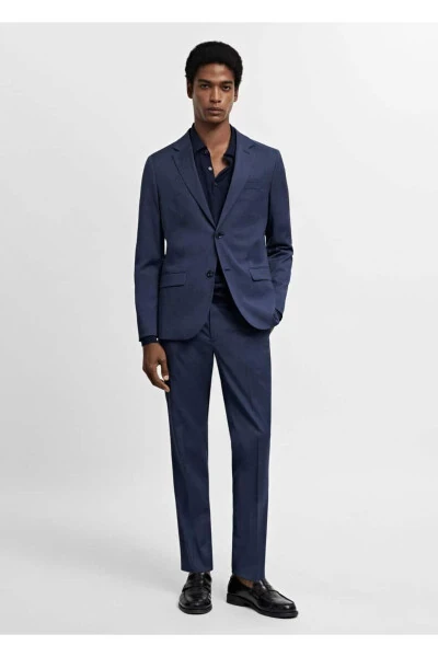 Супер зауженные узорчатые брюки из ткани - MANGO MAN (1)