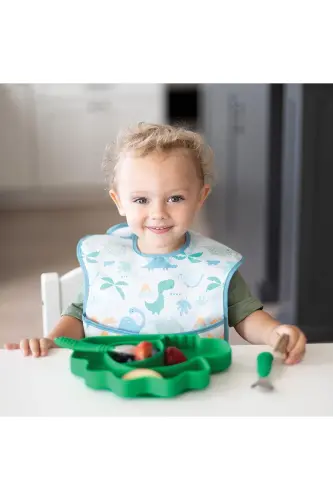 Superbib Önlük 3-tali Paket - Hangry, Dinosaurs, Blu - 3