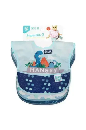 Superbib Önlük 3'lü Paket - Hangry, Dinosaurs, Blue Tropic - 3