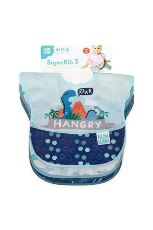Superbib Önlük 3'lü Paket - Hangry, Dinosaurs, Blue Tropic - 3