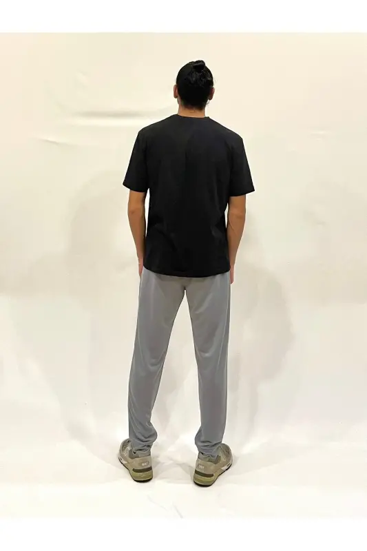 Süperlife Erkek Regular Fit Broklyn Baskılı İnce Eşofman Altı SPR 203-ACIK GRİ - 2