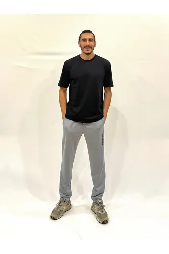 Süperlife Erkek Regular Fit Broklyn Baskılı İnce Eşofman Altı SPR 203-ACIK GRİ 