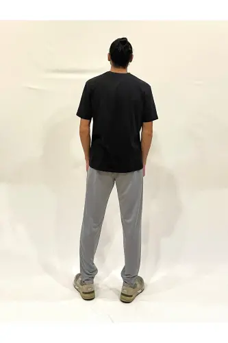 Süperlife Erkek Regular Fit Broklyn Baskılı İnce Eşofman Altı SPR 203 - ACIK GRİ - SÜPERLIFE (1)