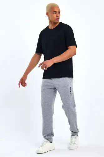 Süperlife Erkek Regular Fit Broklyn Baskılı İnce Eşofman Altı SPR 203-GRİ MEL - 2