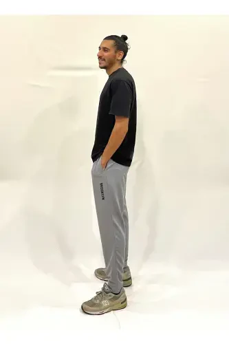 Superlife Men's Regular Fit Broklyn Printed Thin Sweatpants SPR 203-LIGHT GRAY - 4
