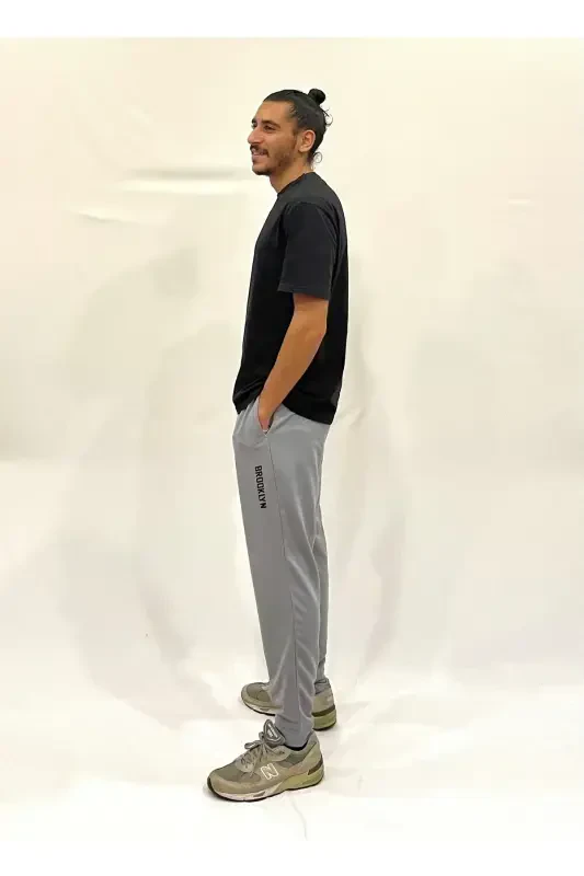 Superlife Men's Regular Fit Broklyn Printed Thin Sweatpants SPR 203-LIGHT GRAY - 4