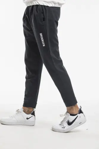 Superlife Men's Regular Fit Broklyn Printed Thin Sweatpants SPR 205-ANTHRACITE - SUPERLIFE (1)