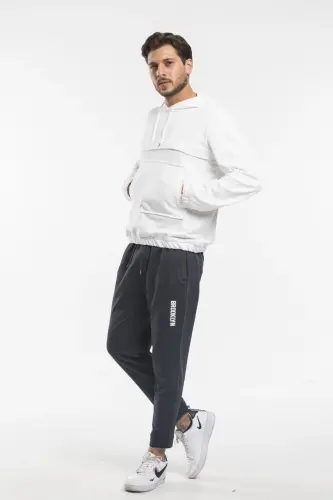 Superlife Men's Regular Fit Broklyn Printed Thin Sweatpants SPR 205-ANTHRACITE - 3
