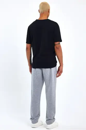 Superlife Men's Regular Fit Brooklyn Printed Thin Sweatpants SPR 203-GRAY MEL - 6