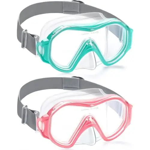 Supertrip Adult Swim Goggles Swimming Goggles with Nose Cover Elastic Fabric Strap Tempered Glass Snorkeling Gear for Adults - SUPERTRIP