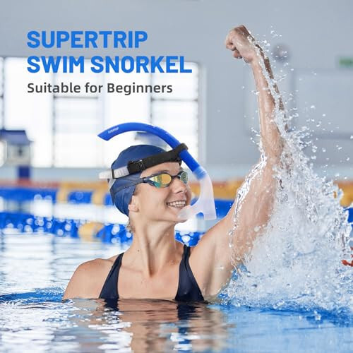 Supertrip Swim Snorkel for Lap Swimming, Adult Lap Swim Snorkel, Swimmer Training Snorkel Snorkeling Gear for Swimming - 6