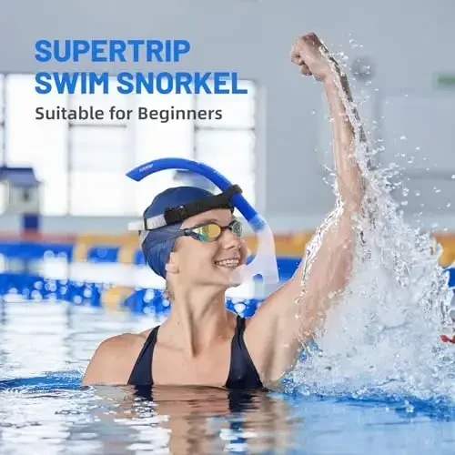 Supertrip Adult Lap Swim Snorkel for Training and Snorkeling - 5