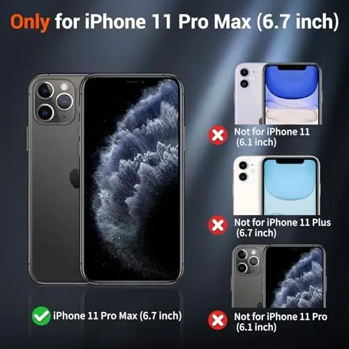 SUPFINE Magnetic for iPhone 11 Pro Max Case Deep Blue | (Compatible with MagSafe)(Military Grade Drop Protection)Shockproof Translucent Matte Phone Cover - 2