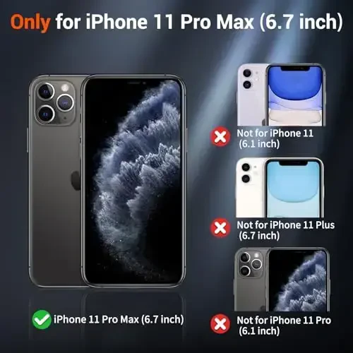 SUPFINE Magnetic for iPhone 11 Pro Max Case (Compatible with MagSafe) (Military Grade Drop Protection) Slim Translucent Matte Shockproof with Anti-Fingerprint Phone Case,Gray - SUPFINE (1)