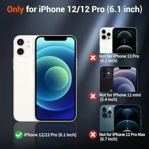 SUPFINE Magnetic for iPhone 12 Case/iPhone 12 Pro Case (Compatible with MagSafe)(Military Grade Drop Protection) Slim Translucent Matte Shockproof with Anti-Fingerprint Phone Case,Navy Blue - 1