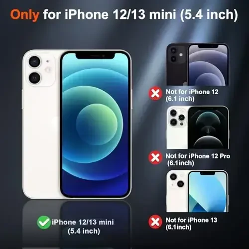 SUPFINE iPhone 12 Mini va iPhone 13 Mini uchun magnitli g'ilof (MagSafe bilan mos keladi) (Harbiy darajadagi tushishdan himoya) Yupqa yarim shaffof mat zarbga chidamli telefon qopqog'i, jigarrang - 2