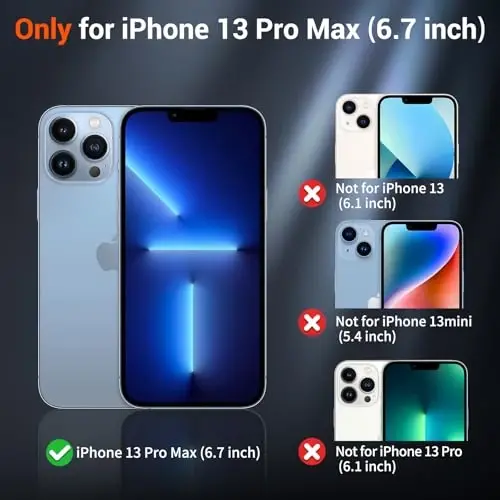 SUPFINE Magnetic for iPhone 13 Pro Max Case (Compatible with MagSafe) (Military Grade Drop Protection) Translucent Matte Shockproof Phone Cover,Black - 2
