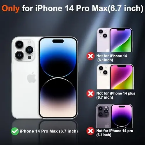 SUPFINE Magnetic for iPhone 14 Pro Max Case (Compatible with MagSafe) (Military Grade Drop Protection) Slim Translucent Matte Shockproof with Anti-Fingerprint Phone Case,Red - SUPFINE (1)