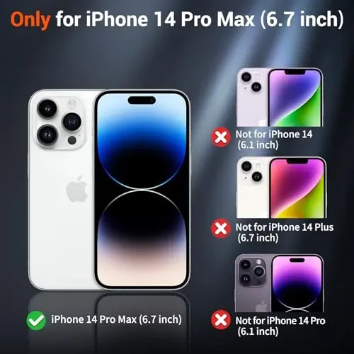 SUPFINE Magnetic for iPhone 14 Pro Max Case (Compatible with MagSafe) (Military Grade Drop Protection) Slim Translucent Matte Shockproof with Anti-Fingerprint Phone Case,Blue Purple - SUPFINE