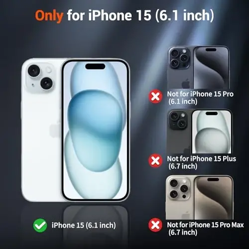 SUPFINE Magnetic for iPhone 15 Case (Compatible with MagSafe) (Military Grade Drop Protection) Translucent Matte Shockproof Phone Cover, Black - SUPFINE