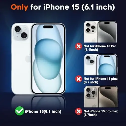 SUPFINE iPhone 15 uchun magnitli gʻilof (MagSafe bilan mos keladi) (harbiy standartga mos tushishdan himoya) Yupqa yarim shaffof mat zarbga chidamli barmoq izlariga qarshi telefon gʻilofi, koʻk yashil - SUPFINE