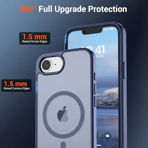 SUPFINE Magnetic for iPhone 16e Case 2025 (Compatible with MagSafe)(Military Grade Drop Protection) Slim Translucent Matte Shockproof with Anti-Fingerprint Phone Case,Lavender Gray - 4
