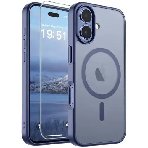 SUPFINE Magnetic for iPhone 17 Case (Compatible with MagSafe)(Military Grade Drop Protection) Translucent Matte Shockproof with Anti-Fingerprint Phone Cover 2025,Lavender Gray 