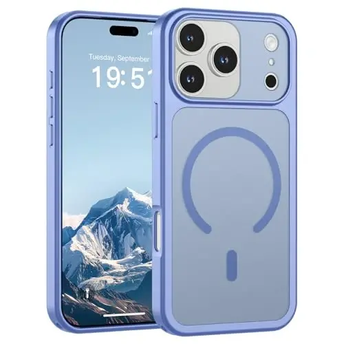 SUPFINE Magnetic for iPhone 17 Pro Max Case Blue Purple | (Compatible with MagSafe)(Military Grade Drop Protection)(Camera Protection)Translucent Matte Phone Cover - 1