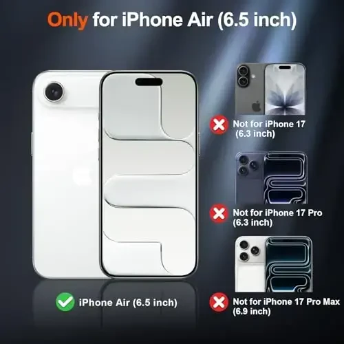 SUPFINE Magnetic for iPhone Air Case (Compatible with MagSafe)(Military Grade Drop Protection) Slim Translucent Matte Shockproof with Anti-Fingerprint Phone Cover for 17 Air,Gray - 2