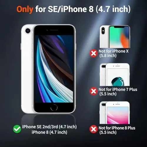 SUPFINE Magnetic for iPhone SE Case 2022 (3rd)/2020 (2nd), iPhone 8 Case (Compatible with MagSafe) (Military Grade Drop Protection) Slim Translucent Matte Phone Case, Gray - SUPFINE