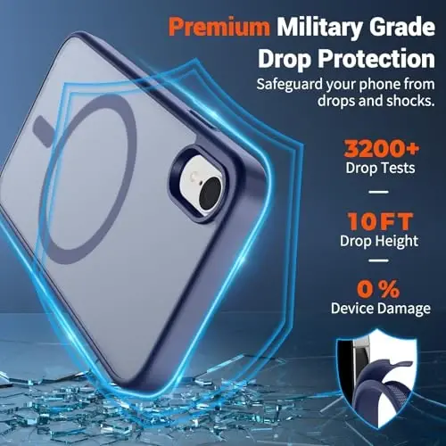 SUPFINE Magnetic for iPhone XR Phone Case(Compatible with MagSafe)(Military Grade Drop Protection) Slim Translucent Matte Shockproof with Anti-Fingerprint Phone Case,Lavender Gray - 3