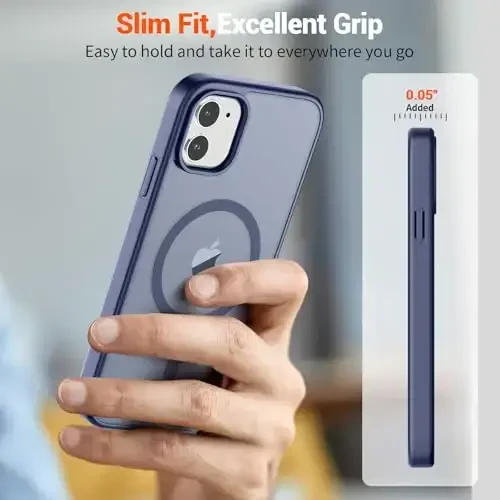 SUPFINE Magnetic for iPhone 11 Phone Case(Compatible with MagSafe)(Military Grade Drop Protection) Translucent Matte Shockproof Phone Case, Lavender Gray - 7