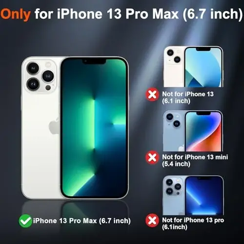 SUPFINE Magnetic for iPhone 13 Pro Max Case (MagSafe bilan mos) (Harbiy darajadagi tushishdan himoya) Yupqa shaffof mato zarbga chidamli barmoq izlariga qarshi telefon qutisi, kulrang - SUPFINE