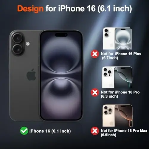 SUPFINE Magnetic for iPhone 16 Case (MagSafe bilan mos keladi) (Harbiy darajadagi tushishdan himoya) Yupqa yarim shaffof mato zarbga chidamli, barmoq izlariga qarshi telefon g'ilofi, jigarrang - 1