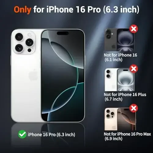 SUPFINE Magnetic for iPhone 16 Pro Case (Compatible with MagSafe) (Military Grade Drop Protection) Slim Translucent Matte Shockproof with Anti-Fingerprint Phone Case,Orange - 2