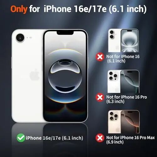 SUPFINE Magnetic for iPhone 16e Case 2025 (Compatible with MagSafe)(Military Grade Drop Protection) Slim Translucent Matte Shockproof with Anti-Fingerprint Phone Case,Hot Pink - 6