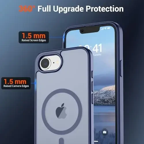 SUPFINE Magnetic for iPhone 16e Case 2025 (Compatible with MagSafe)(Military Grade Drop Protection) Slim Translucent Matte Shockproof with Anti-Fingerprint Phone Case,Lavender Gray - 4