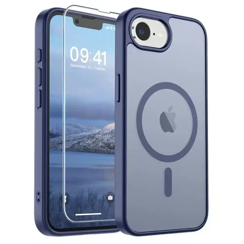 SUPFINE Magnetic for iPhone 16e Case 2025 (Compatible with MagSafe)(Military Grade Drop Protection) Slim Translucent Matte Shockproof with Anti-Fingerprint Phone Case,Lavender Gray - 1