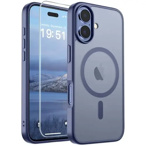 SUPFINE Magnetic for iPhone 17 Case (Compatible with MagSafe)(Military Grade Drop Protection) Translucent Matte Shockproof with Anti-Fingerprint Phone Cover 2025,Lavender Gray - 1