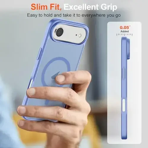 SUPFINE Magnetic for iPhone Air Case (Compatible with MagSafe)(Military Grade Drop Protection) Slim Translucent Matte Shockproof with Anti-Fingerprint Phone Cover for 17 Air,Blue Purple - 7