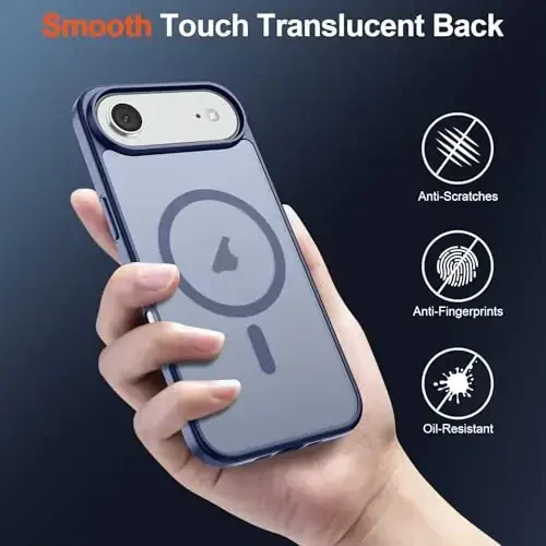 SUPFINE Magnetic for iPhone Air Case (Compatible with MagSafe)(Military Grade Drop Protection) Slim Translucent Matte Shockproof with Anti-Fingerprint Phone Cover for 17 Air,Lavender Gray - 6