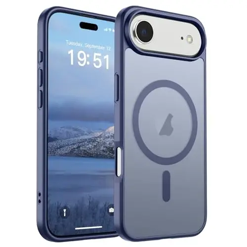 SUPFINE Magnetic for iPhone Air Case (Compatible with MagSafe)(Military Grade Drop Protection) Slim Translucent Matte Shockproof with Anti-Fingerprint Phone Cover for 17 Air,Lavender Gray - SUPFINE