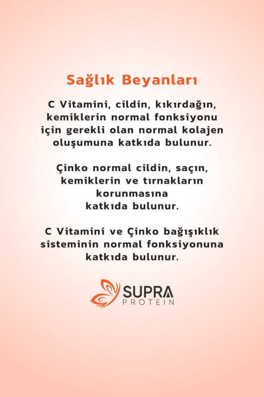 Supra Vitamin C + Çinko- Prebiyotik Inülin Ilaveli Toz Efervesan Saşe-28 Günlük Kür - 4