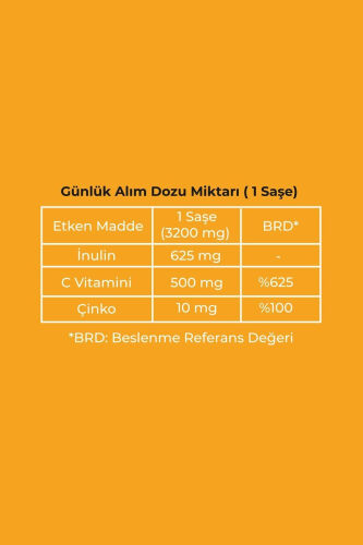 Supra Vitamin C + Çinko- Prebiyotik Inülin Ilaveli Toz Efervesan Saşe-28 Günlük Kür - 6