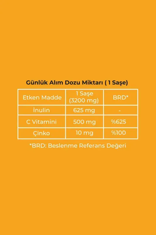 Supra Vitamin C + Zinc - Prebiotic Inulin Added Powder Effervescent Sachet - 28 Day Cure - 6