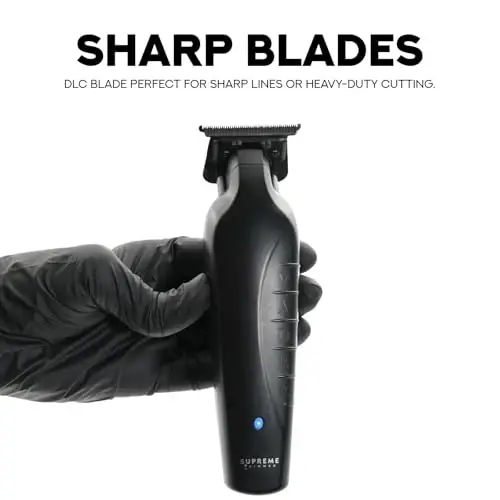 Supreme Trimmer Vader ST3778 – Professional Cordless Barber Liner | 210 Min Runtime, 7000 RPM Motor, Zero Gap DLC T-Blade, USB-C Fast Charging | Beard, Hair & Body - SUPREME (1)