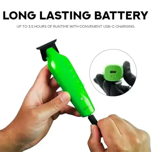 Supreme Trimmer Vader ST3778 – Professional simsiz sartarosh Liner | 210 daqiqa ishlash vaqti, 7000 RPM Motor, Zero Gap DLC T-pichoq, USB-C tez zaryadlash | Soqol, soch va tana - 6