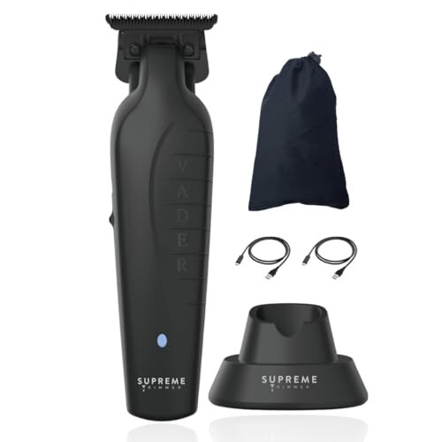 Supreme Trimmer Vader Trimmer ST3778 | Barber Liner Erkaklar uchun soqol olish aparati (210 min ish vaqti) DLC T Blade Simsiz soch olish aparati | Qora - 1