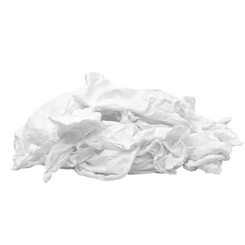 SupremePlus Premium White T-Shirt Cleaning Rags (5 lbs. Box) – White Cotton Rags for Cleaning, Staining, Painting, Oil, Grease & Dust Removal – Shop Rags Bulk for Multipurpose use - 3