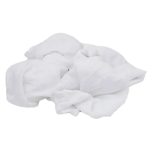 SupremePlus Premium Oq futbolka Tozalash Matolari (1 lb. Qop) – Tozalash, Bo'yash, Bo'yash, Yog', Guruh va Changni Tozalash uchun Oq Paxta Matolari – Ko'p maqsadli foydalanish uchun Do'kon latta Bulk - 2